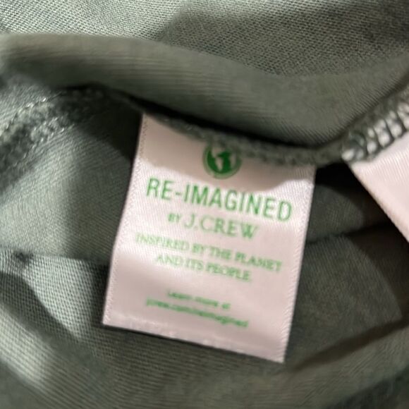 J. Crew Factory 53623 Cotton-blend washed jersey pocket tee sage green NWT small - Picture 8 of 10